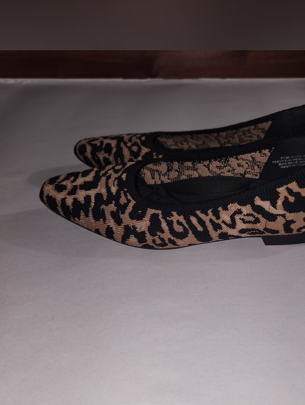 VIVAIA Women's Leopard Print Knit Ballet Flats Sz 35.5 - Picture 4 of 7